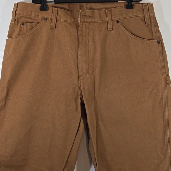 Dickies Men's Heavyweight Cotton Brown Carpenter Pants 36 x 30 - Picture 4 of 10